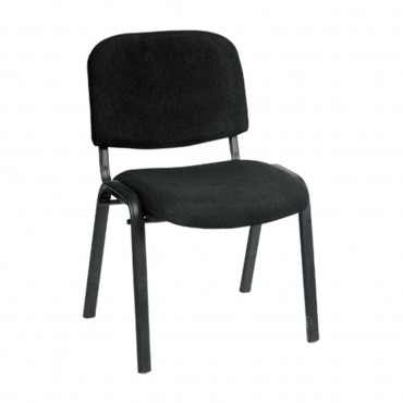 Καρέκλα επισκέπτη Sigma με επένδυση από ύφασμα σε χρώμα μαύρο