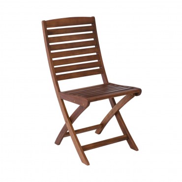 Καρέκλα Spot πτυσσόμενη με σκελετό ακακίας σε χρώμα σκούρο καρυδί 43x54x90εκ
