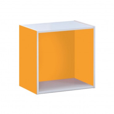 Κουτί ανοιχτό Decon Cube από μελαμίνη σε χρώμα πορτοκαλί 40x29x40εκ.