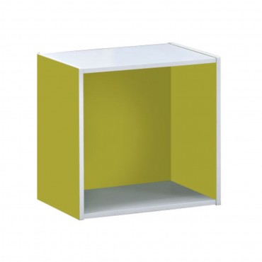 Κουτί Decon cube με σκελετό από μελαμίνη σε χρώμα lime 40x29x40εκ