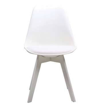 Καρέκλα Martin - II με επένδυση πολυπροπυλενίου PP σε χρώμα λευκό 52x49x82εκ