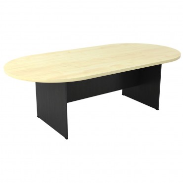 Τραπέζι συνεδριακό οβάλ σε χρώμα σκούρο γκρι / beech 240x120x75εκ.
