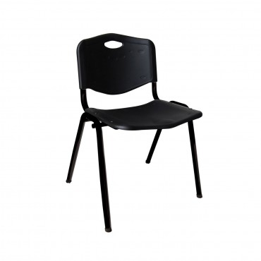 Καρέκλα STUDY μεταλλική σε χρώμα μαύρο 53x55x77εκ.