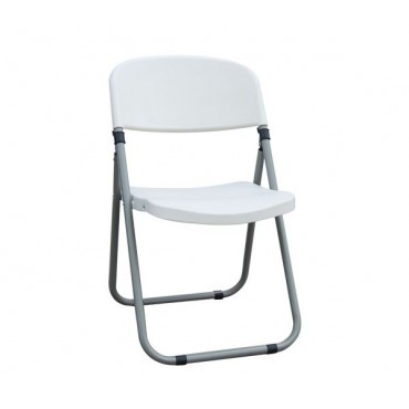 Καρέκλα Foster πτυσσόμενη με επιφάνεια από πολυπροπυλένιο PP σε χρώμα λευκό 49x56x82εκ