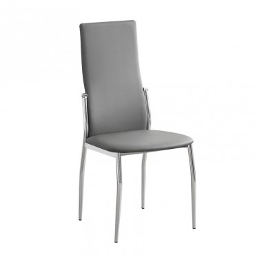 FRESH Καρέκλα K/D Χρώμιο/Pvc Γκρι