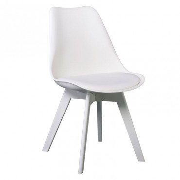 Καρέκλα Martin - II με επένδυση πολυπροπυλενίου PP σε χρώμα λευκό 52x49x82εκ