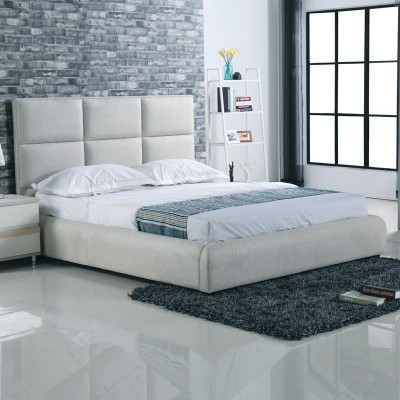 Κρεβάτι MAXIM από ύφασμα σε χρώμα γκρι - stone 160x200εκ.