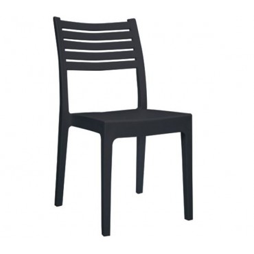Καρέκλα Olimpia με πλαστικό σκελετό σε χρώμα ανθρακί 46x52x86εκ