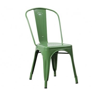Καρέκλα Relix με μεταλλικό σκελετό σε χρώμα πράσινο 45x51x85εκ