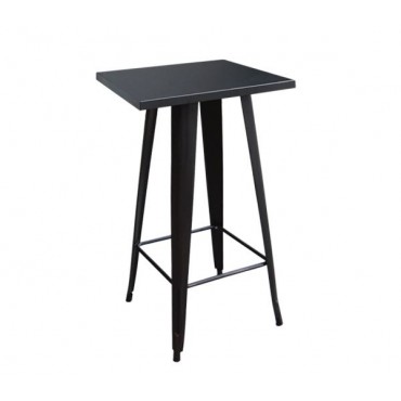 Τραπέζι bar Relix με μεταλλικό σκελετό σε χρώμα μαύρο 60x60εκ
