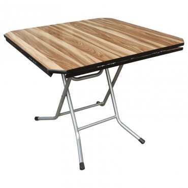 Τραπέζι Topal πτυσσόμενο με μεταλλικό σκελετό και επιφάνεια Mdf σε wood deco 80x80(D.106)x75εκ.