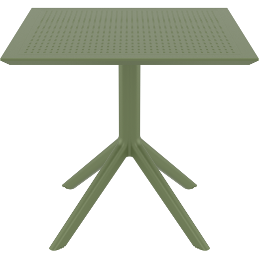 ΣΚΑΙ ΤΡΑΠΕΖΙ 80X80X74εκ. OLIVE GREEN ΠΟΛ/ΝΙΟΥ - 20.0248