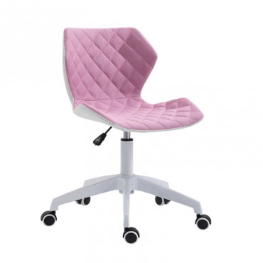 Καρέκλα εργασίας από σκελετό πολυπροπυλενίου PP και επένδυση από ύφασμα σε χρώμα ροζ 48x50x79/91εκ BS1700-W