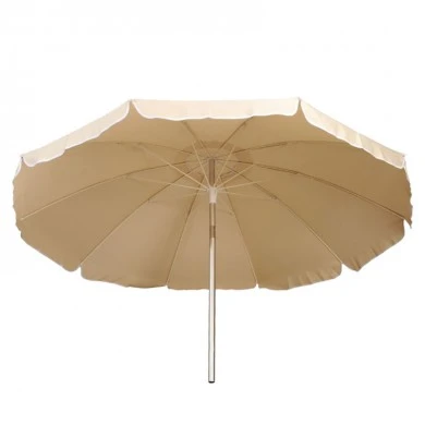 Aluminum sea umbrella with fabric 180gr in sand color Ø2m