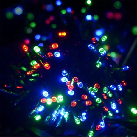300 λαμπάκια LED 18m. πολύχρωμα - πράσινο καλώδιο με 8 προγράμματα XLALED300-GM/31V