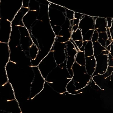 500 Λαμπάκια LED Θερμό Λευκό Επεκτάσιμα, Κουρτίνα, Διαφανές Καλώδιο Ρεύματος 10x0.60m XLALED500IWW/31V