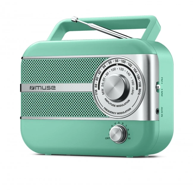 Ραδιόφωνο M-056AG MUSE Μπαταρίας-Ρεύματος Αναλογικό Πράσινο Retro