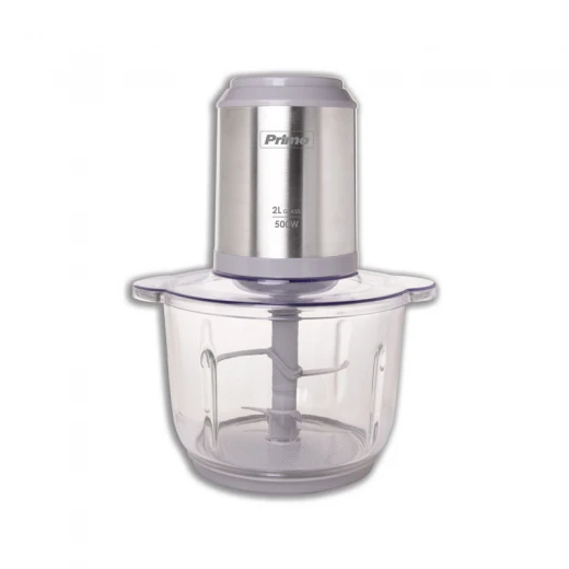 Πολυκόπτης PRFC-40486 500W 2L με γυάλινο μπωλ inox/γκρι
