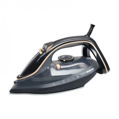 Σίδερο ατμού PRSI-40505 Primo Κεραμική πλάκα 3100W Anti-drip-Anti-calc-Auto shut-off Μαύρο-Kρεμ