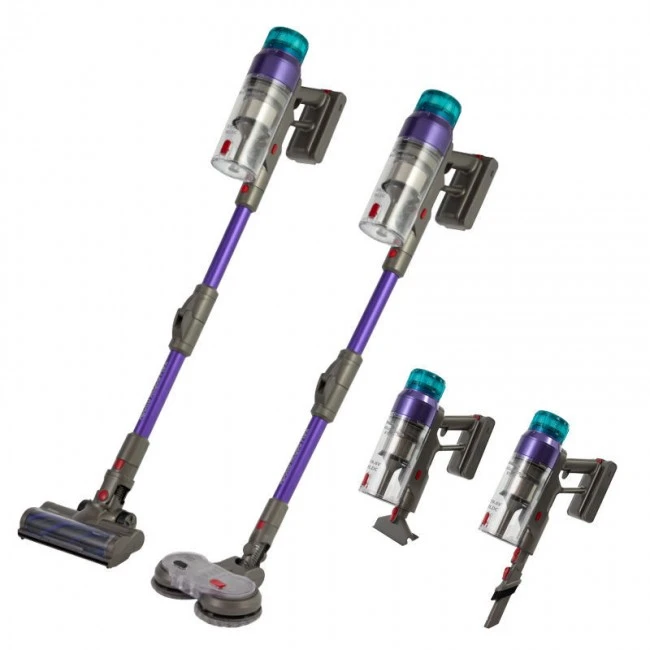 Σκούπα επαναφορτιζόμενη PRVC-40507 Primo Apollo Aqua Flex 3σε1 29.6V BLDC μοτέρ Γκρι-Μωβ