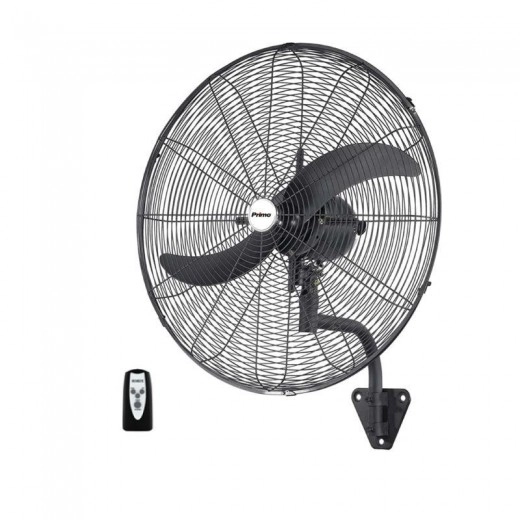 Ανεμιστήρας Τοίχου PRWF-80511 Primo 20'' 50εκ. Βιομηχανικός 140W Με Τηλεχειριστήριο Μαύρος