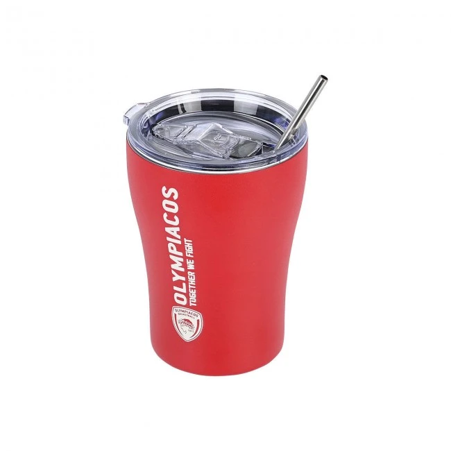 INSULATED BOTTLE COFFEE MUG OLYMPIACOS BC BASKETABLL EDITION 350ml