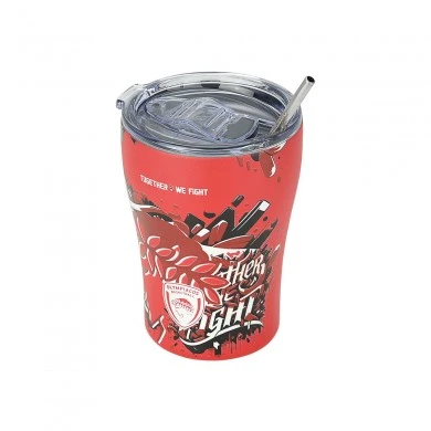 INSULATED COFFEE MUG OLYMPIACOS BC EDITION TOGETHER WE FIGHT 350ml