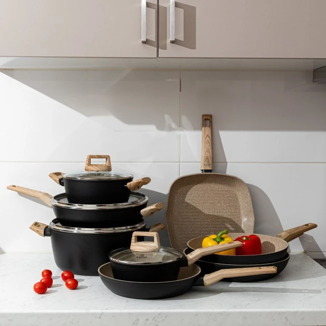 SAUCE PAN EARTH NON-STICK FORGED ALUMINUM 18cm 1.8lt