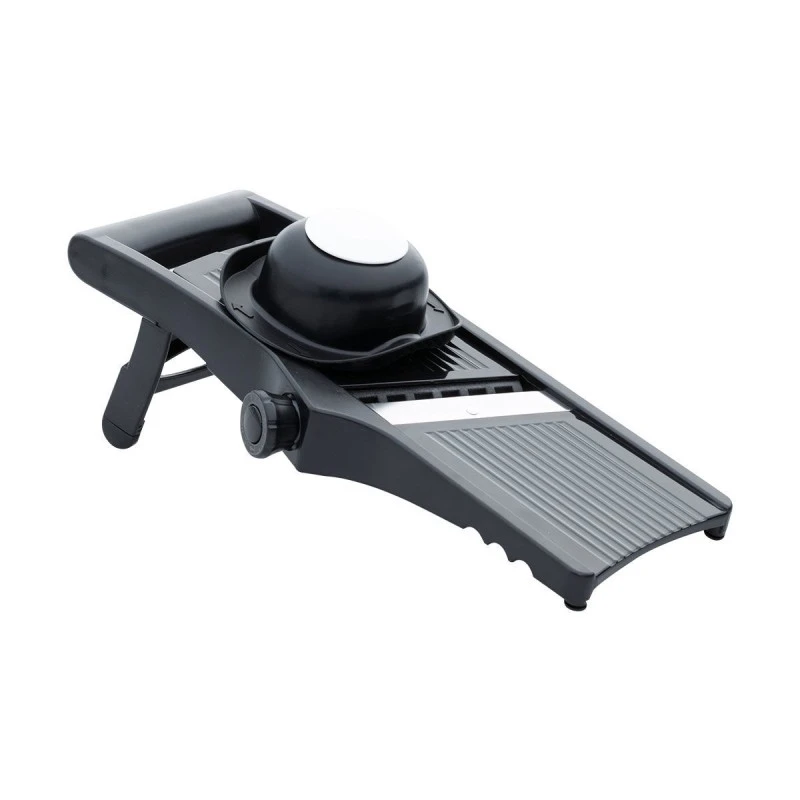 MANDOLINE SLICER ADJUSTABLE PLASTIC WITH STAINLESS STEEL BLADE BLACK