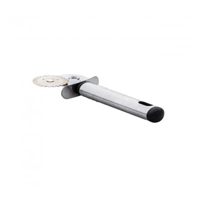 PIZZA DOUBLE CUTTING WHEEL STAINLESS STEEL 16.5cm WITH ERGONOMIC HANDLE