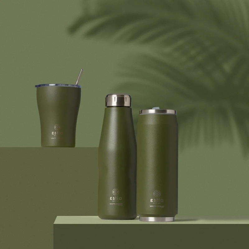 INSULATED BOTTLE TRAVEL FLASK SAVE THE AEGEAN 500ml FOREST SPIRIT