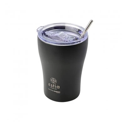INSULATED COFFEE MUG SAVE THE AEGEAN 350ml MIDNIGHT BLACK