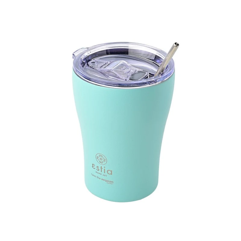 INSULATED COFFEE MUG SAVE THE AEGEAN 350ml BERMUDA GREEN