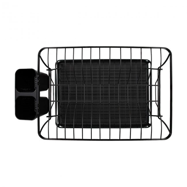 DISH RACK DOUBLE TIER METALLIC 29x31x42cm BLACK