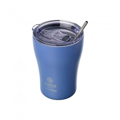 INSULATED COFFEE MUG SAVE THE AEGEAN 350ml DENIM BLUE
