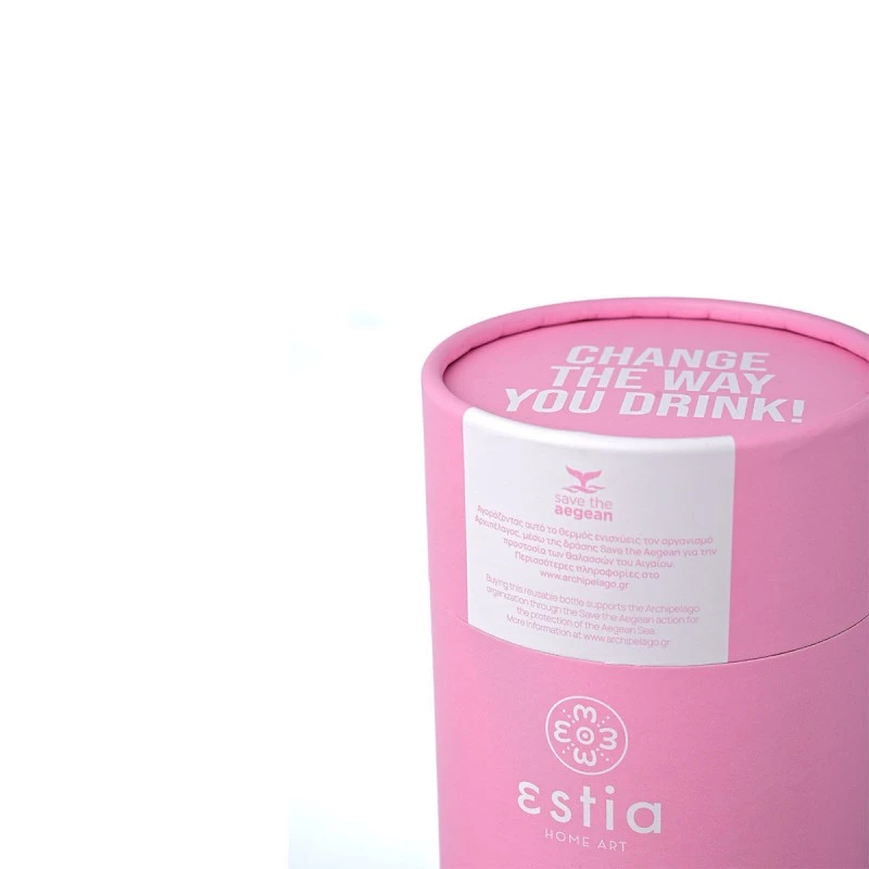 INSULATED COFFEE MUG SAVE THE AEGEAN 350ml BLOSSOM ROSE
