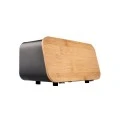 BREAD BOX BAMBOO ESSENTIALS METALLIC  34.5x19x17cm WITH LID BLACK