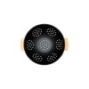 ESTIA ΣΟΥΡΩΤΗΡΙ ΖΥΜΑΡΙΚΩΝ BAMBOO ESSENTIALS ΜΕΤΑΛΛΙΚΟ ΜΕ ΛΑΒΕΣ 24x24x13.7cm ΜΑΥΡΟ