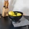 ESTIA ΣΟΥΡΩΤΗΡΙ ΖΥΜΑΡΙΚΩΝ BAMBOO ESSENTIALS ΜΕΤΑΛΛΙΚΟ ΜΕ ΛΑΒΕΣ 24x24x13.7cm ΜΑΥΡΟ