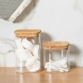 ESTIA ΔΟΧΕΙΟ ΑΠΟΘΗΚΕΥΣΗΣ BAMBOO ESSENTIALS 550ml ΓΥΑΛΙΝΟ ΜΕ ΚΑΠΆΚΙ