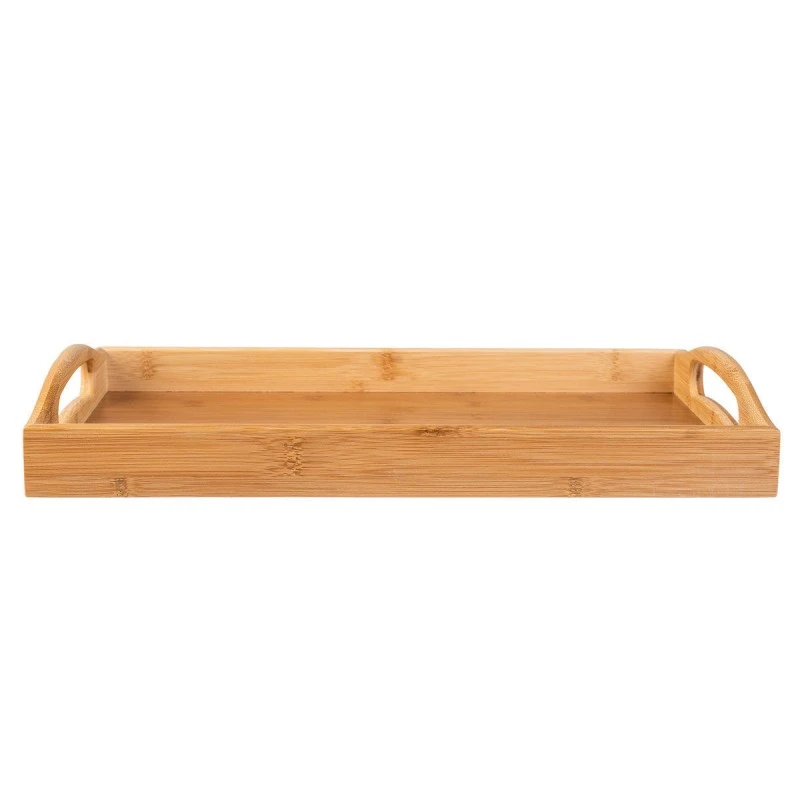 ESTIA ΔΙΣΚΟΣ ΣΕΡΒΙΡΙΣΜΑΤΟΣ BAMBOO ESSENTIALS ΜΕ ΛΑΒΕΣ ΜΕΤΑΦΟΡΑΣ 44x29.5x5.5cm