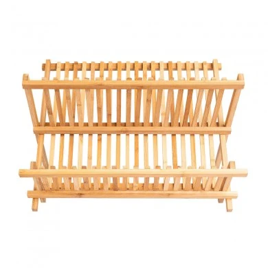 DISH RACK BAMBOO ESSENTIALS FOLDABLE 42x27.5x38cm 2-TIER