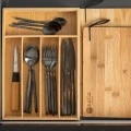 DRAWER CUTLERY TRAYS BAMBOO ESSENTIALS 33x23x4.5cm WITH 5 COMPARTMENTS