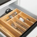 DRAWER CUTLERY TRAYS BAMBOO ESSENTIALS 33x23x4.5cm WITH 5 COMPARTMENTS
