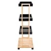 ORGANIZATION TROLLEY BAMBOO ESSENTIALS 40x30x88cm 4-TIER BLACK