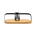 NAPKIN HOLDER BAMBOO ESSENTIALS  METALLIC RECTAGULAR BLACK