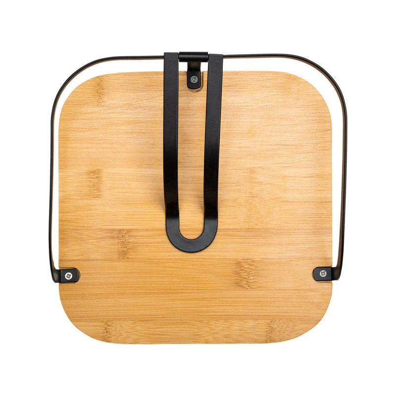 NAPKIN HOLDER BAMBOO ESSENTIALS  METALLIC RECTAGULAR BLACK