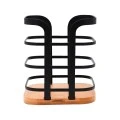 UTENSIL HOLDER BAMBOO ESSENTIALS METALLIC 12x12x14.5cm METALLIC BLACK