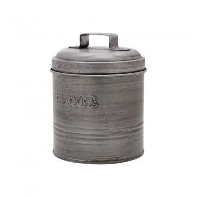 COFFEE CONTAINER METALLIC 11x11x14cm  WITH AIRTIGHT LID