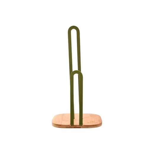 ESTIA ΒΑΣΗ ΓΙΑ ΡΟΛΟ ΚΟΥΖΙΝΑΣ BAMBOO ESSENTIALS ΜΕΤΑΛΛΙΚΗ 16x16x31.3cm ΛΑΔΙ